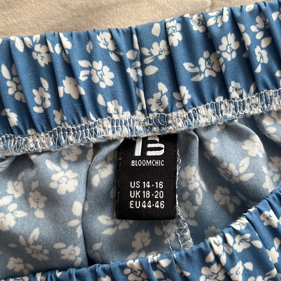 Floral Printing Ruffles Button Split Skirt - Picture 3 of 3